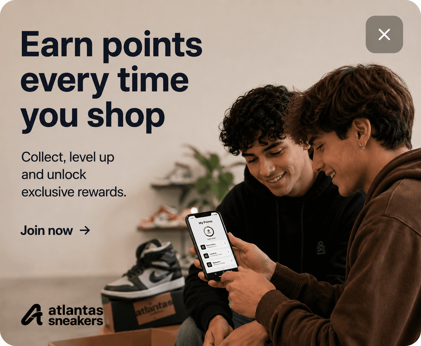 Earn points every time you shop